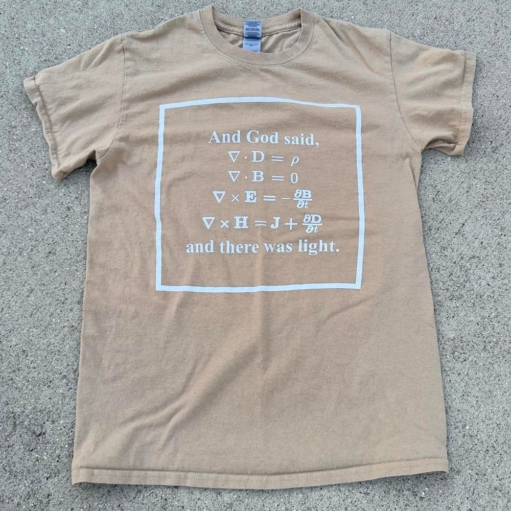 And God Said Maxwell Equations Physics Science Graphic T-Shirt Mens S‎ STEM Nerd
